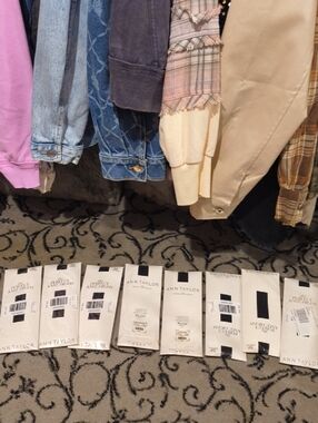 Ann Taylor Black Knee High Socks 8 Pairs